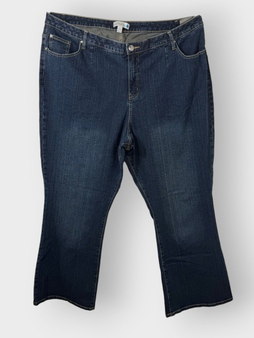 NEW Fashion Bug Rodeo Stretch Boot Cut Jeans | Plus Sz 6 Avg | Dark Wash